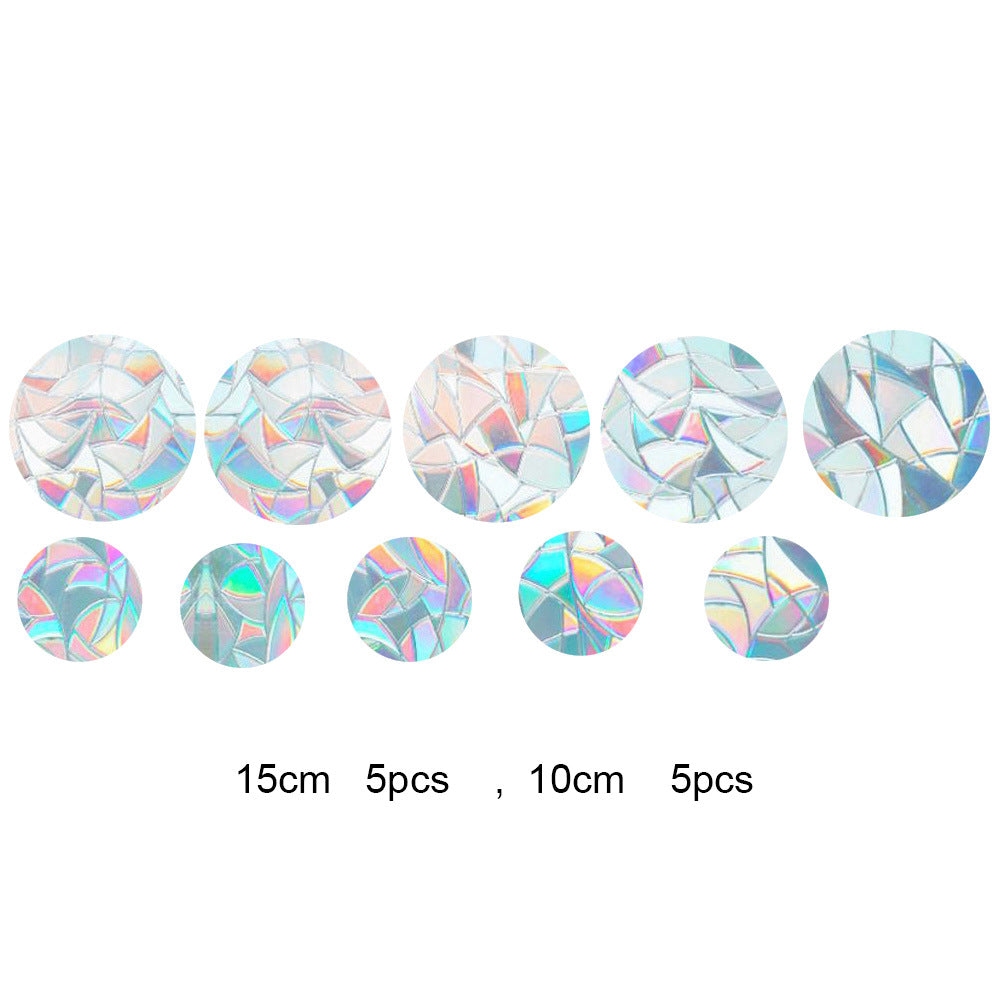 1Set Rainbow Prism Electrostatic Glass Sticker PVC Non-Adhesive Removable Window Colorful Film Sticker (No EN71)