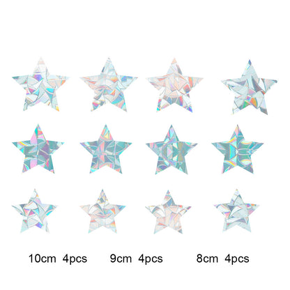 1Set Rainbow Prism Electrostatic Glass Sticker PVC Non-Adhesive Removable Window Colorful Film Sticker (No EN71)