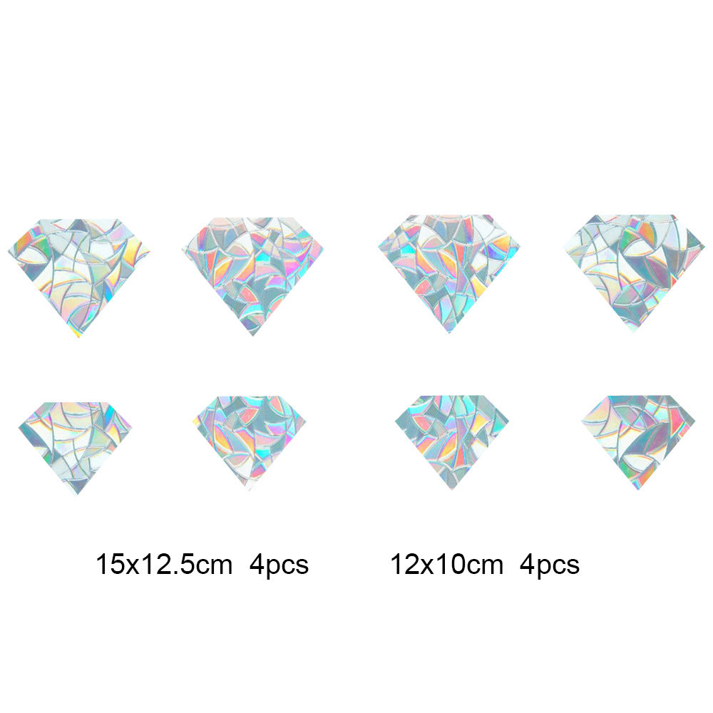 1Set Rainbow Prism Electrostatic Glass Sticker PVC Non-Adhesive Removable Window Colorful Film Sticker (No EN71)