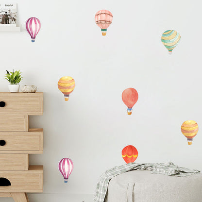 36Pcs / Set Cartoon Hot Air Balloon PVC Wall Stickers for Baby Kids Room Bedroom Nursery Removable DIY Wall Decals (No EN71 Certification)