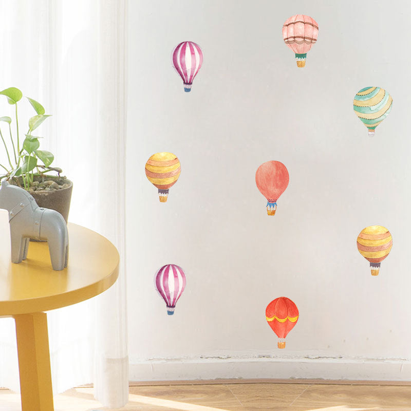 36Pcs / Set Cartoon Hot Air Balloon PVC Wall Stickers for Baby Kids Room Bedroom Nursery Removable DIY Wall Decals (No EN71 Certification)