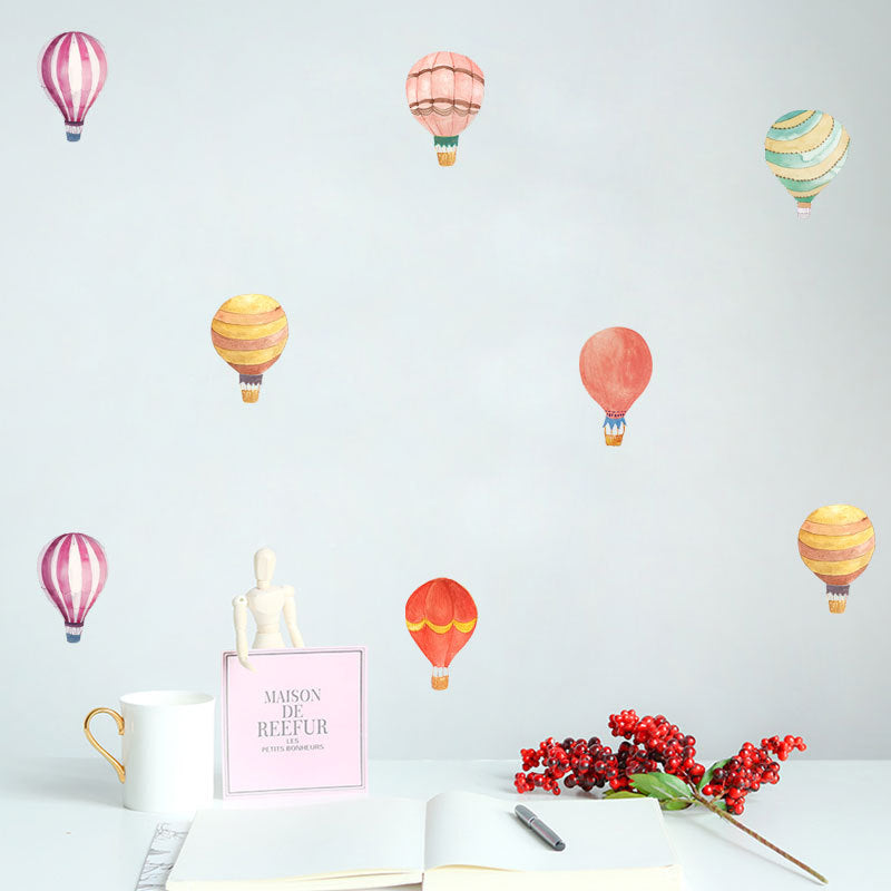 36Pcs / Set Cartoon Hot Air Balloon PVC Wall Stickers for Baby Kids Room Bedroom Nursery Removable DIY Wall Decals (No EN71 Certification)