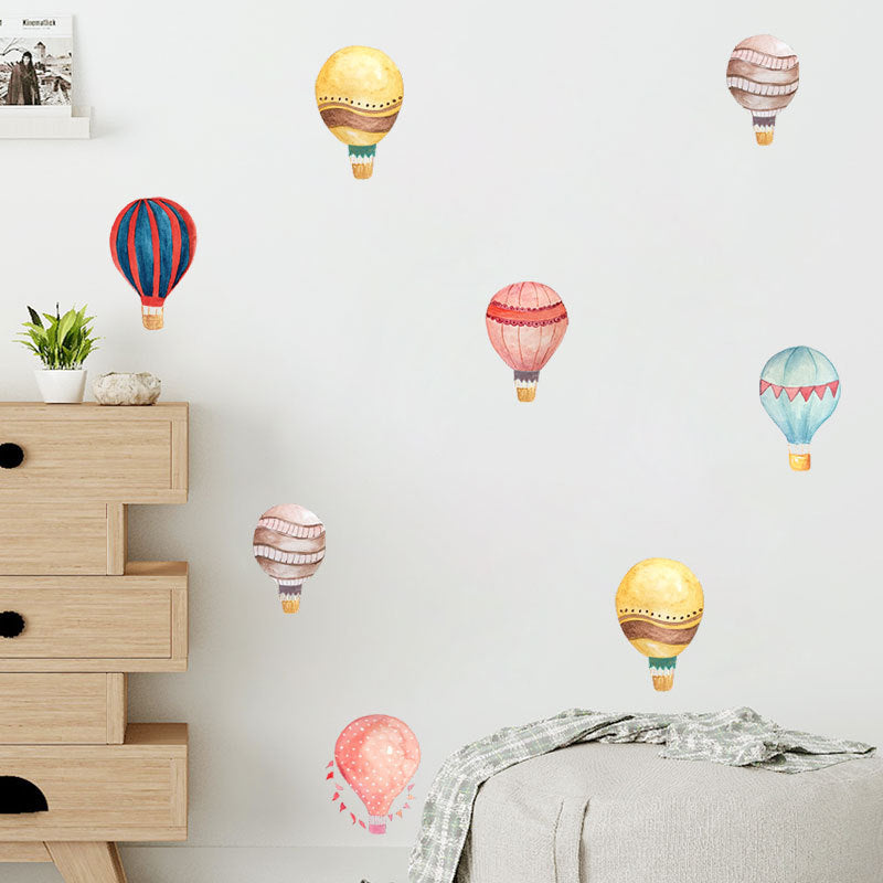 36Pcs / Set Cartoon Hot Air Balloon PVC Wall Stickers for Baby Kids Room Bedroom Nursery Removable DIY Wall Decals (No EN71 Certification)