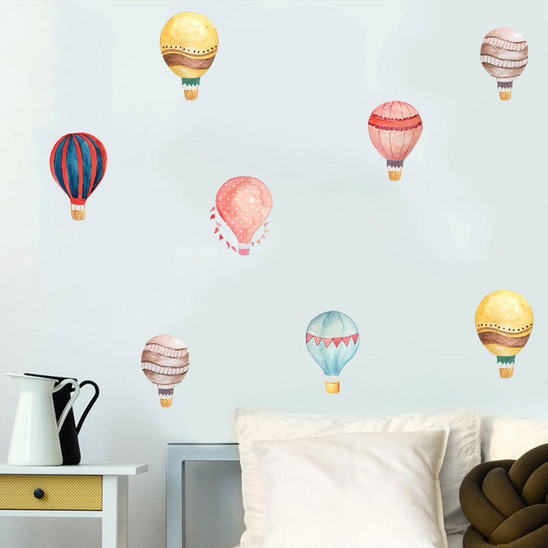 36Pcs / Set Cartoon Hot Air Balloon PVC Wall Stickers for Baby Kids Room Bedroom Nursery Removable DIY Wall Decals (No EN71 Certification)