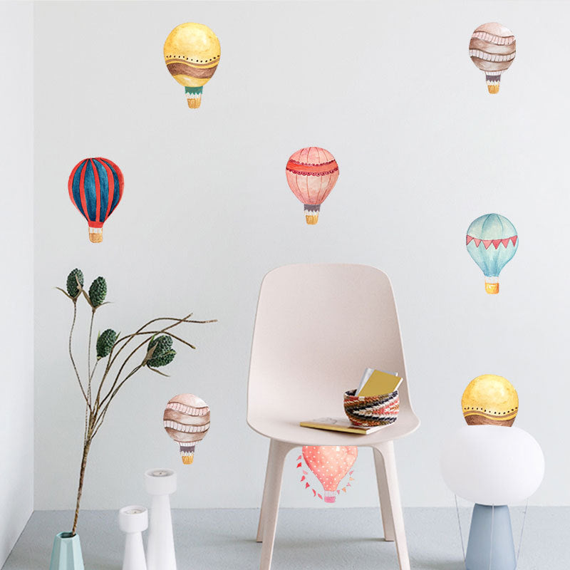 36Pcs / Set Cartoon Hot Air Balloon PVC Wall Stickers for Baby Kids Room Bedroom Nursery Removable DIY Wall Decals (No EN71 Certification)