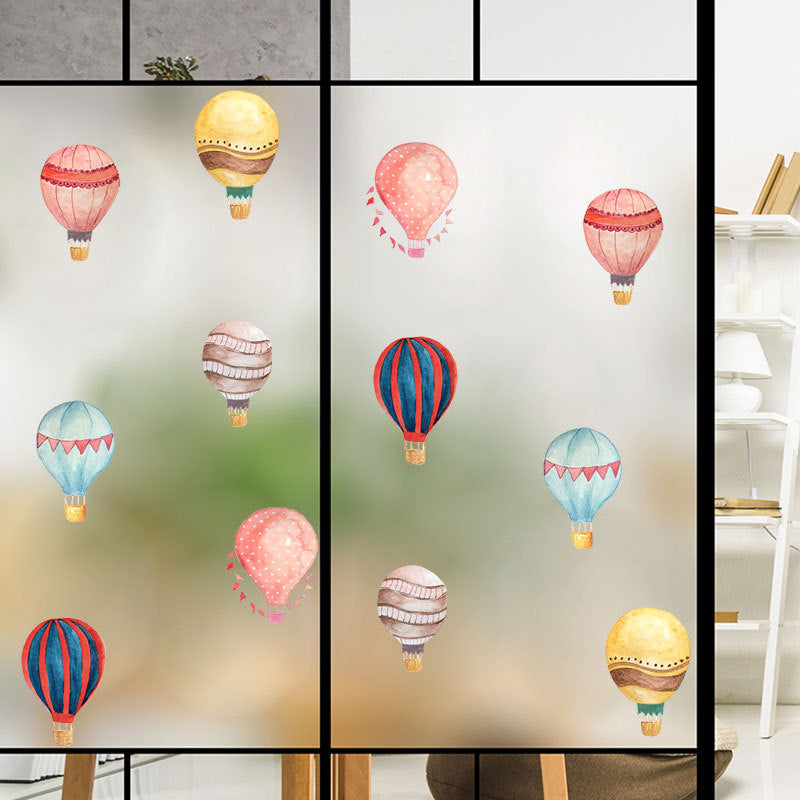 36Pcs / Set Cartoon Hot Air Balloon PVC Wall Stickers for Baby Kids Room Bedroom Nursery Removable DIY Wall Decals (No EN71 Certification)