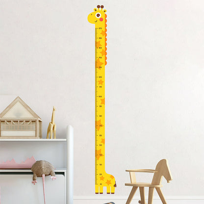 Cartoon Height Growth Chart Wall Sticker Self-Adhesive Height Wall Decal for Bedroom Living Room (No EN71)