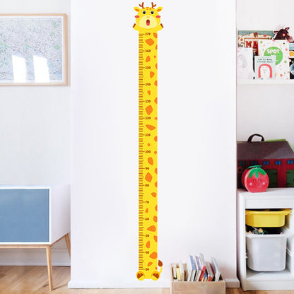 Cartoon Height Growth Chart Wall Sticker Self-Adhesive Height Wall Decal for Bedroom Living Room (No EN71)