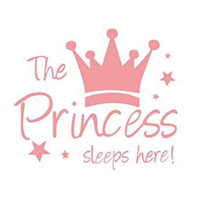 YJ912 1 Set Princess Crown Wall Decals PVC Sticker Wall Decoration for Kids Bedroom (No EN71 Certification), 28x32cm