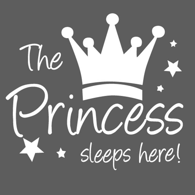 YJ912 1 Set Princess Crown Wall Decals PVC Sticker Wall Decoration for Kids Bedroom (No EN71 Certification), 28x32cm