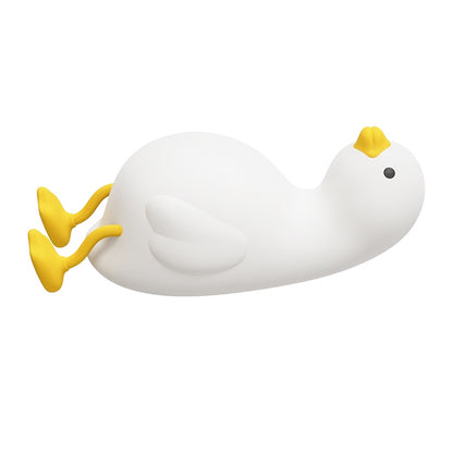 Rechargeable Silicone Squishy Duck Lamp Children LED Night Light Bedroom Desktop Decor