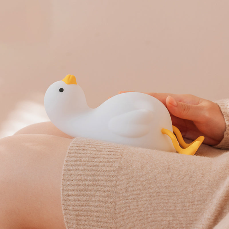 Rechargeable Silicone Squishy Duck Lamp Children LED Night Light Bedroom Desktop Decor