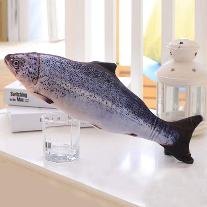 Cat Toy Electric Wagging Fish USB Charging Realistic Carp Doll Fish Plush Toy