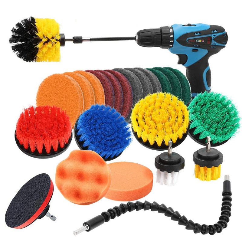 24pcs Electric Drill Cleaning Brushes Set for Bathtub Grout Bathroom Floor Tile Power Scrubber Cleaning Kit