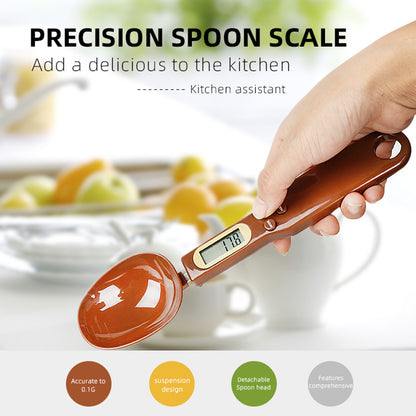 NS-S3 Portable Kitchen Measuring Spoon Food Scale Multi-Function Electronic Digital Spoon Scale with LCD Display (No Battery, Without FDA, BPA-free)