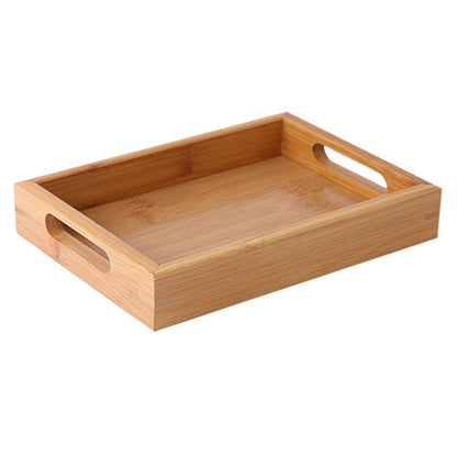 30*20*4cm Bamboo Food Serving Tray Handles Design Dishware Trays for Living Room/Restaurants/Bedroom