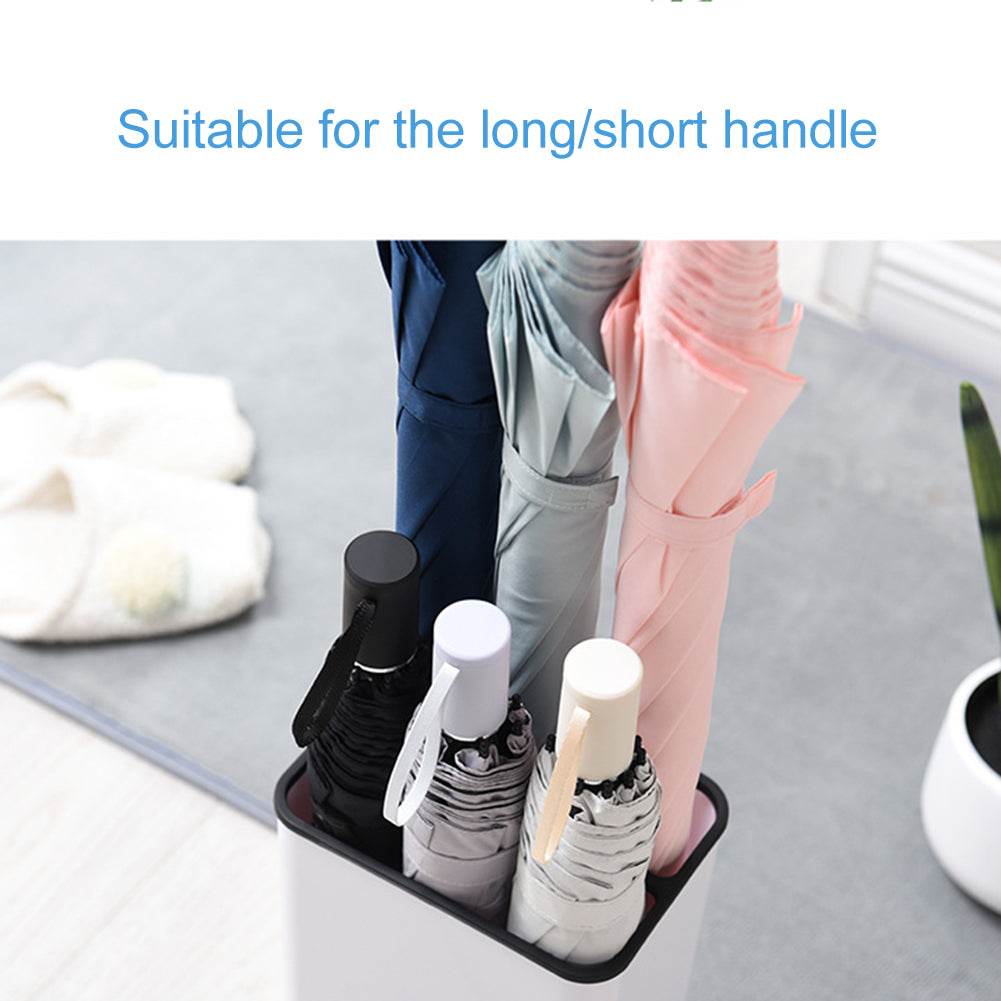 Umbrella Stand with Drip Tray 6 Holes Umbrella Holder Stand Plastic Detachable Umbrella Storage Rack