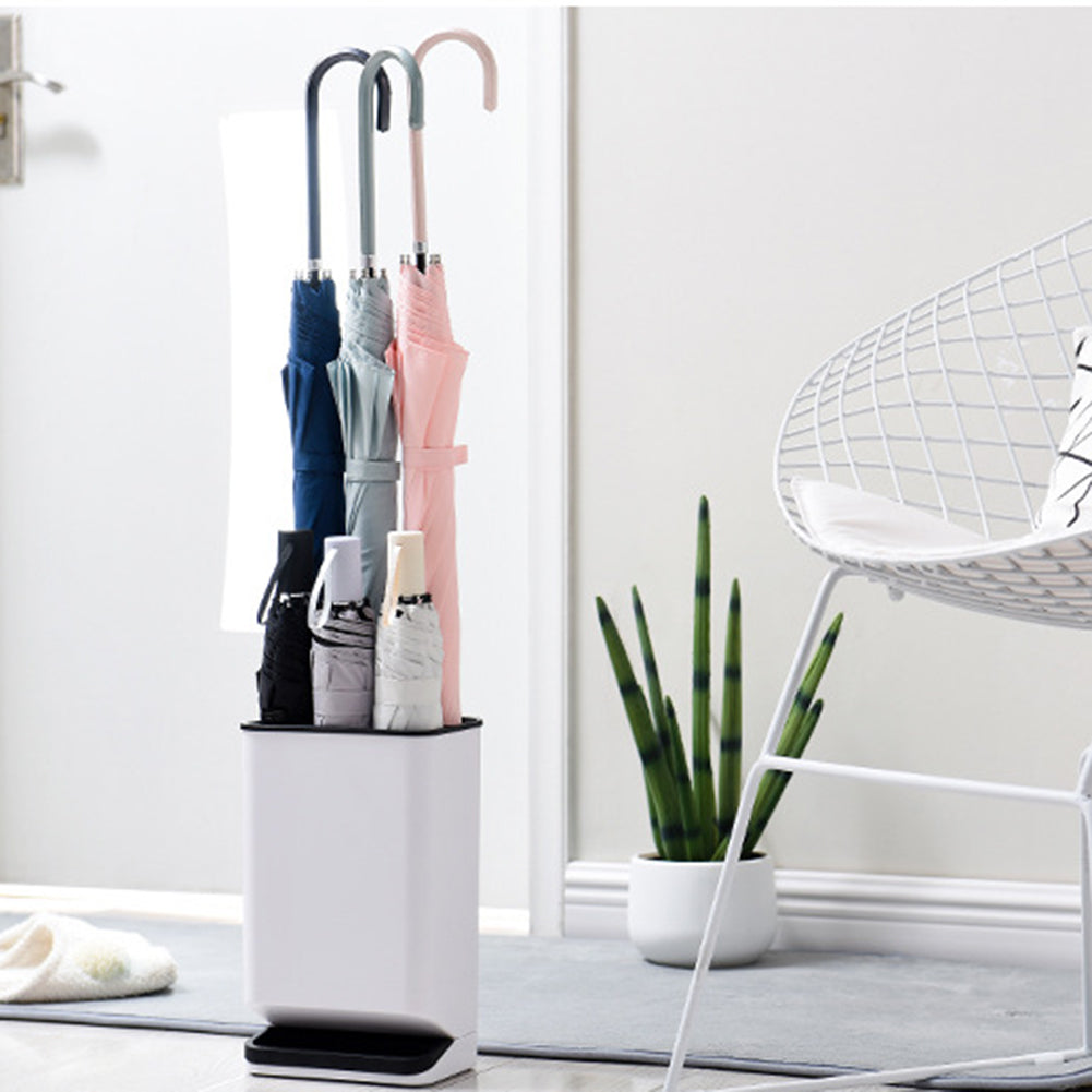 Umbrella Stand with Drip Tray 6 Holes Umbrella Holder Stand Plastic Detachable Umbrella Storage Rack