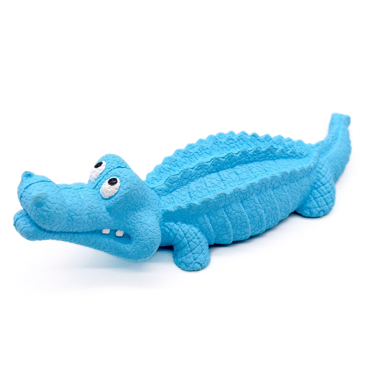 Crocodile Shape Natural Rubber Squeaky Pet Teeth Massage Toy Dog Chewing Bite Playing Sound Toy