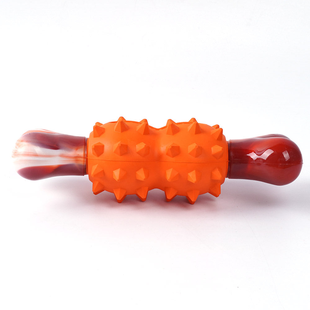 Natural Rubber Dog Toys Bone-Shaped Nylon Dog Teething Toys Treat Dispensing Dog Chewing Toy