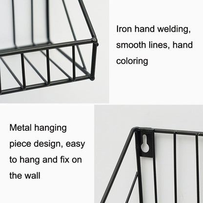 956 Living Room Bathroom Wall Storage Rack Iron Wall Mounted Shelf Holder, Size S