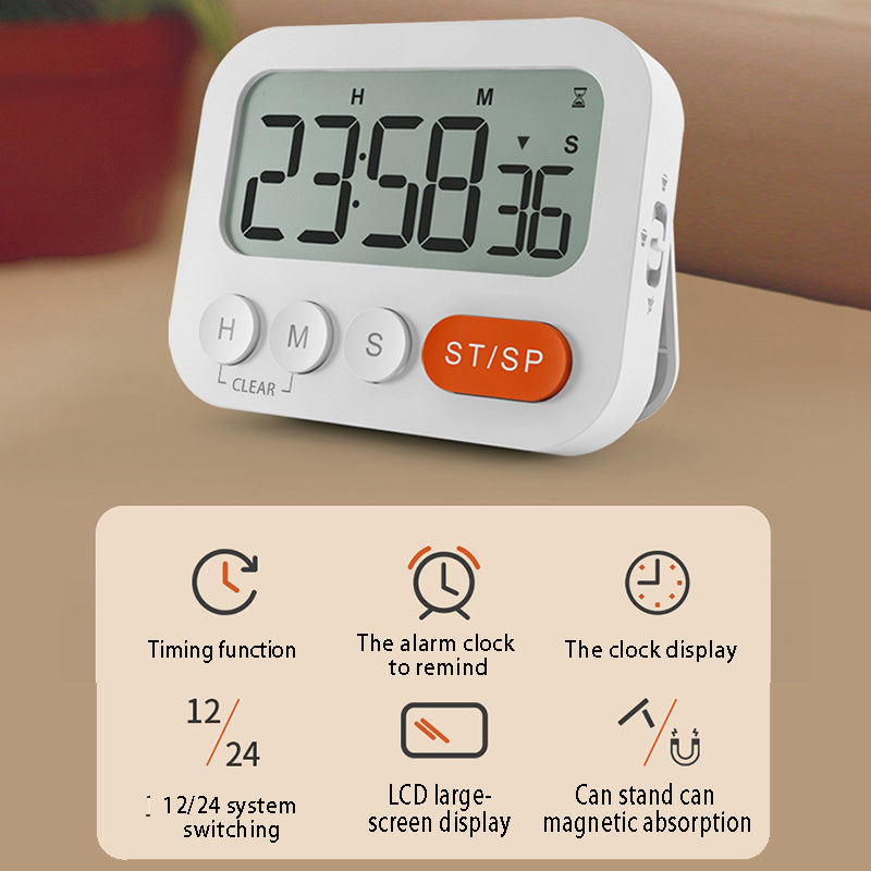 YGH-5270 LCD Display Magnetic Kitchen Timer Volume Adjustable Digital Countdown Alarm Clock with Bracket