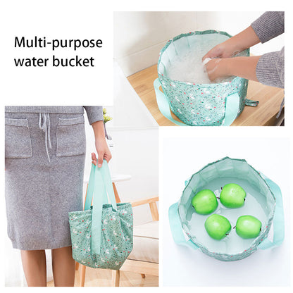 Foldable Basin for Home Fishing Camping Washbasin Bucket Foot Bath Sink Washing Basket, Size S