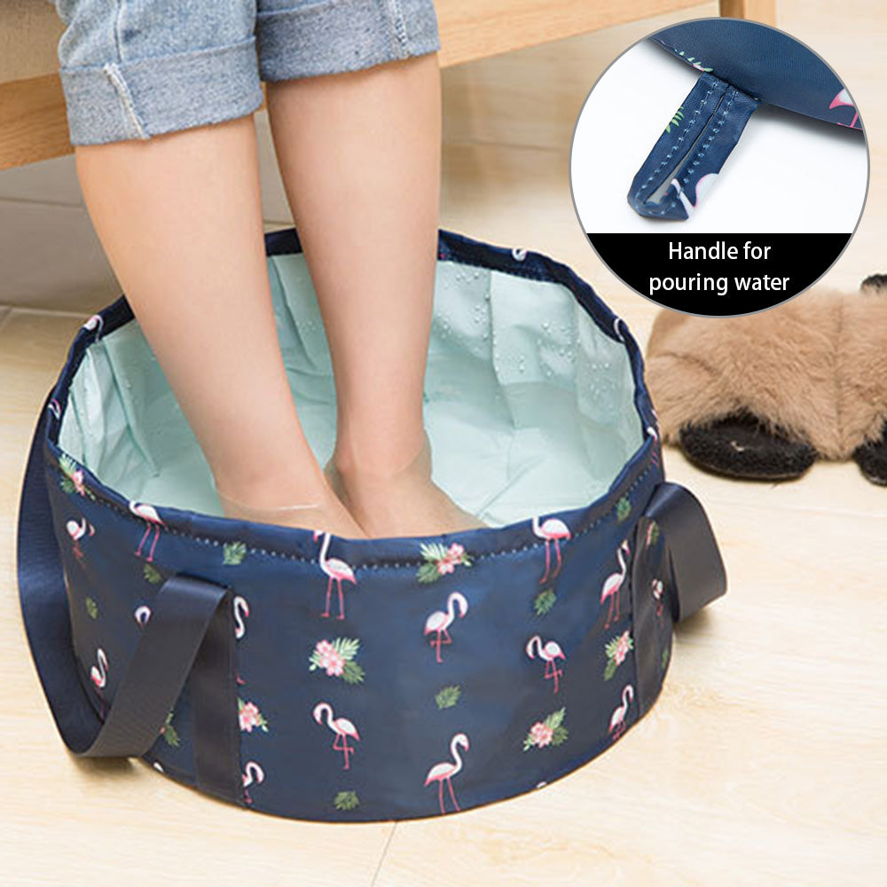 Foldable Basin for Home Fishing Camping Washbasin Bucket Foot Bath Sink Washing Basket, Size S