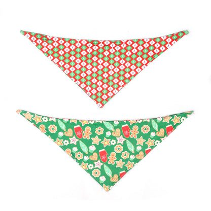 Christmas Dog Bandanas Pet Bib Bandanas Pet Scarf Washable Dog Bib Costume [Size: S]