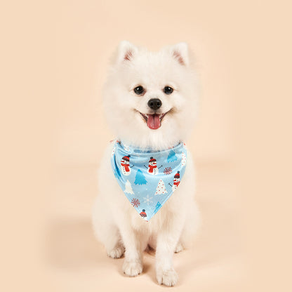 Christmas Dog Bandanas Pet Bib Bandanas Pet Scarf Washable Dog Bib Costume [Size: S]