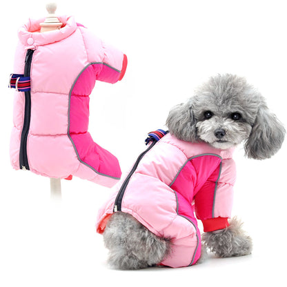 TG-CL060 Camouflage Splicing Pet Dog Zipper Coat Waterproof Winter Puppy Outwear