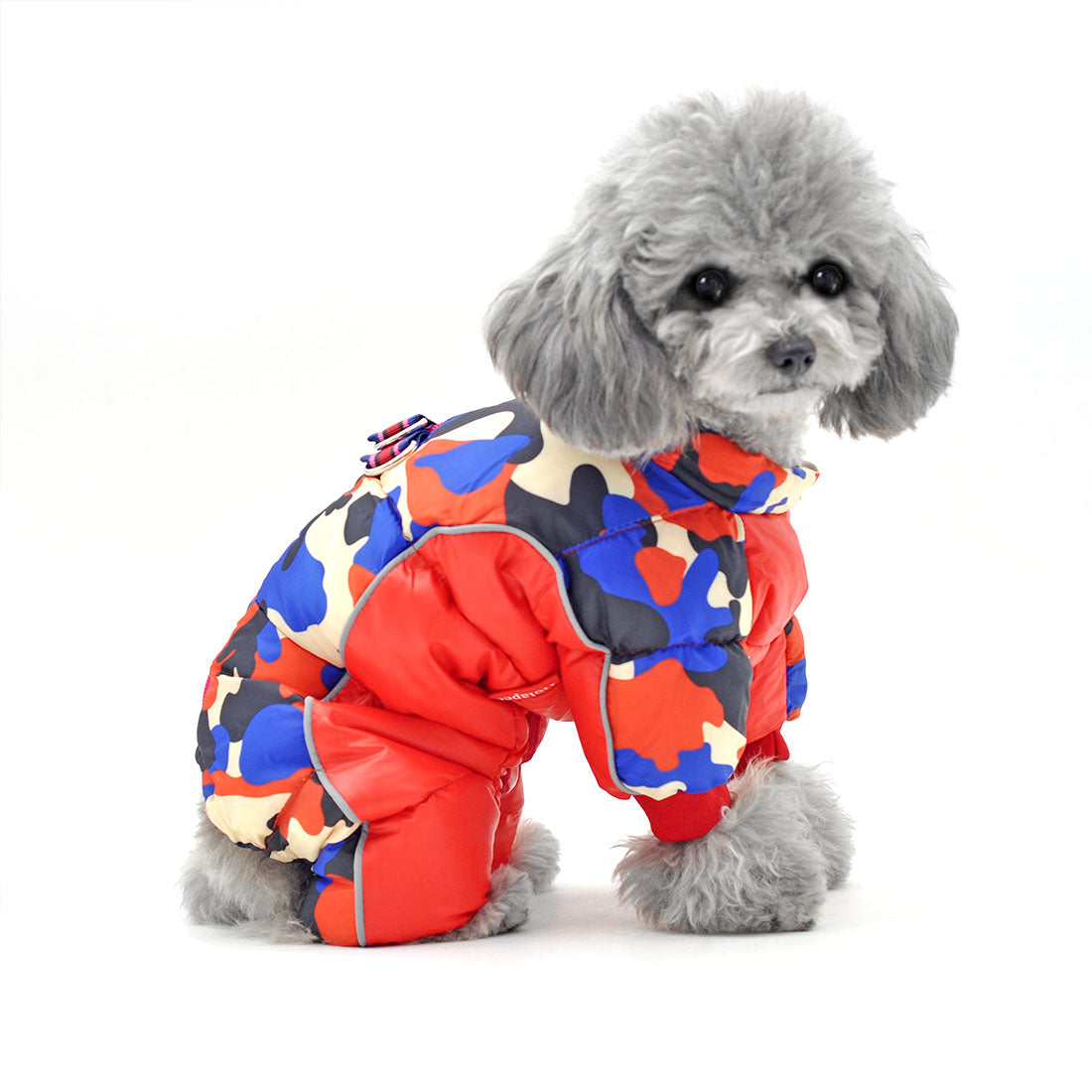 TG-CL060 Camouflage Splicing Pet Dog Zipper Coat Waterproof Winter Puppy Outwear