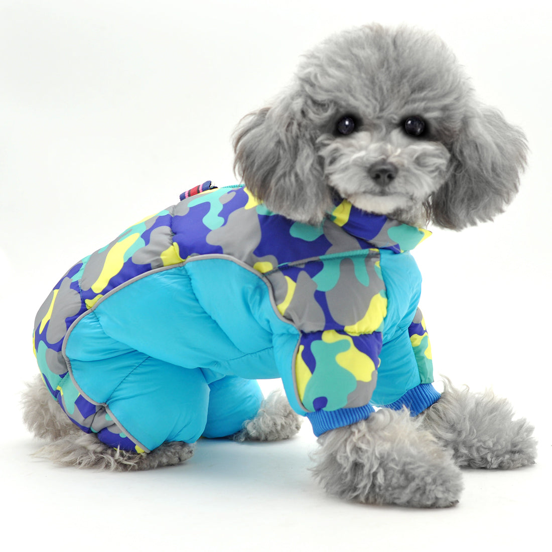 TG-CL060 Camouflage Splicing Pet Dog Zipper Coat Waterproof Winter Puppy Outwear