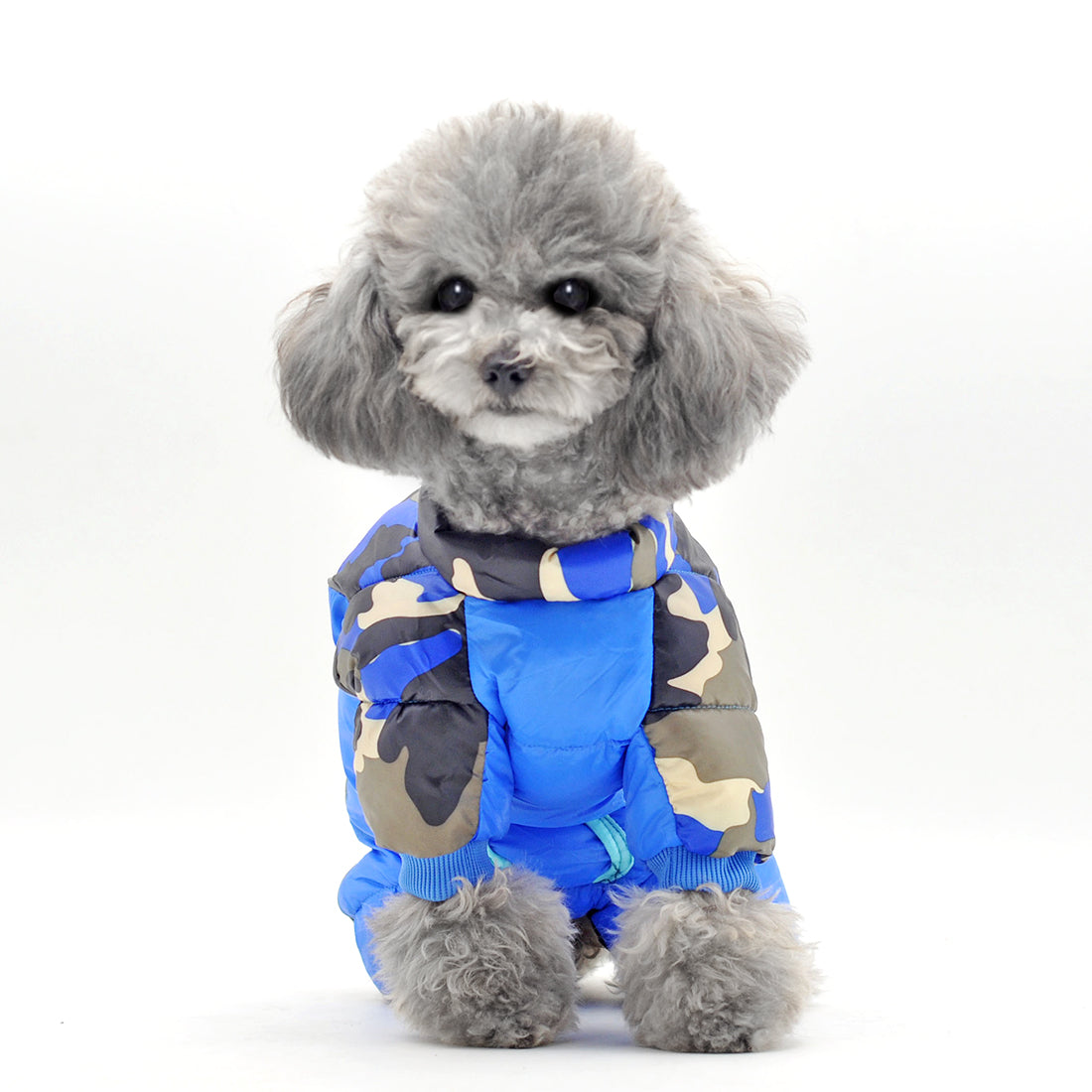 TG-CL060 Camouflage Splicing Pet Dog Zipper Coat Waterproof Winter Puppy Outwear