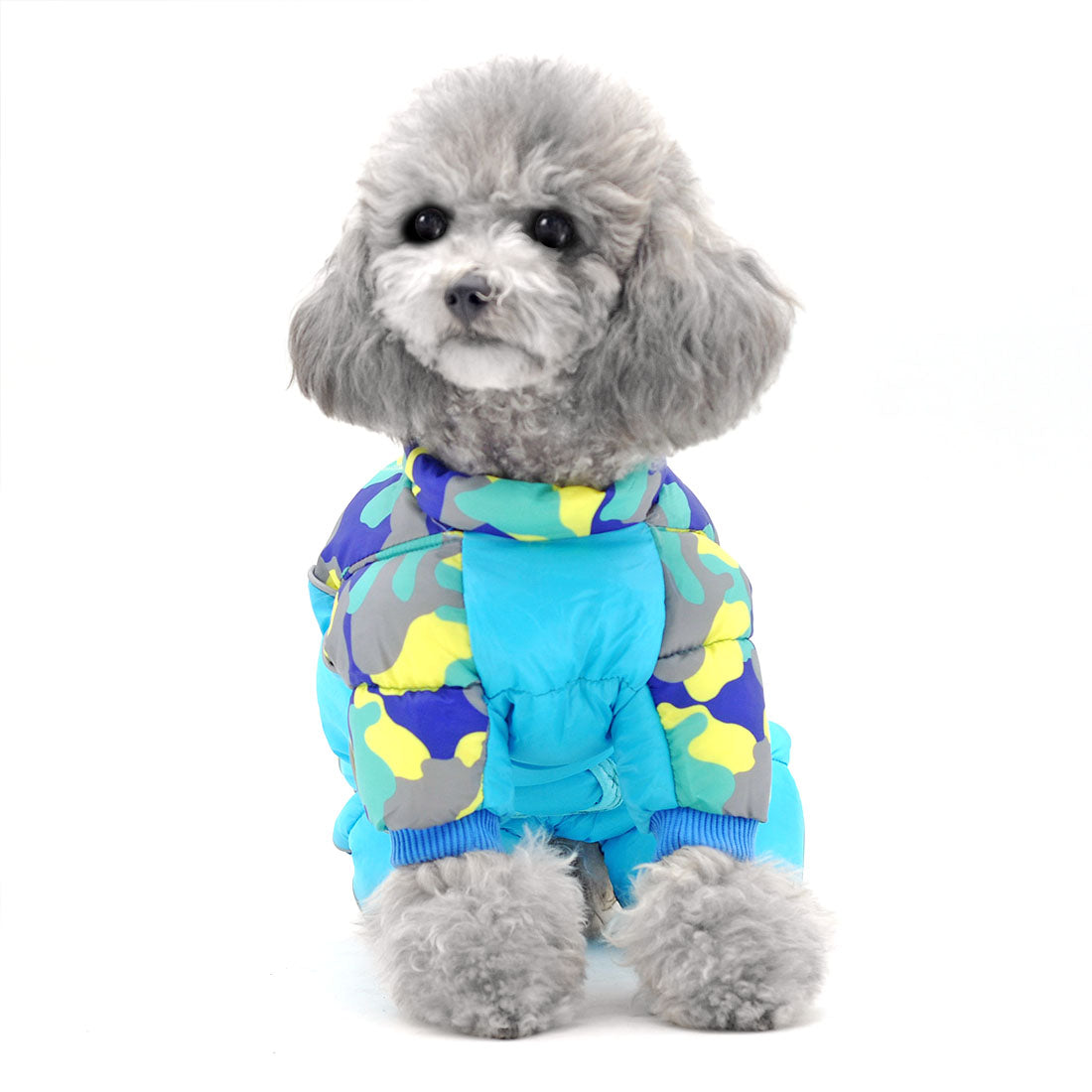 TG-CL060 Camouflage Splicing Pet Dog Zipper Coat Waterproof Winter Puppy Outwear