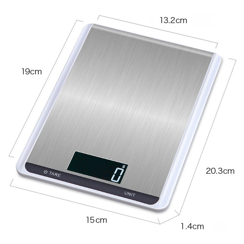 5kg/1g LCD Digital Kitchen Food Scale Electronic Balance Stainless Steel Measuring Weight Tool