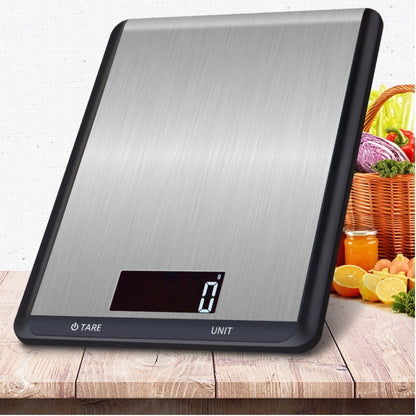 5kg/1g LCD Digital Kitchen Food Scale Electronic Balance Stainless Steel Measuring Weight Tool