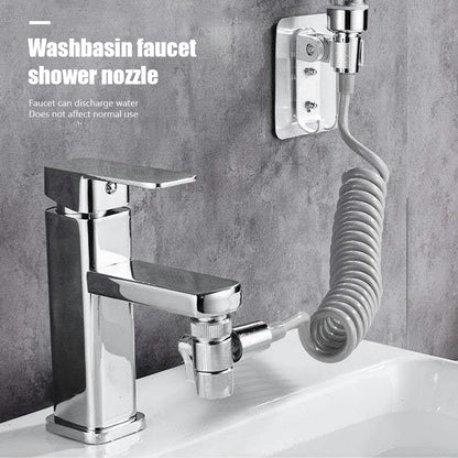 Bathroom Sink Faucet Water Filter Sprinkler Shower Nozzle Hose Mount Adapter Kit