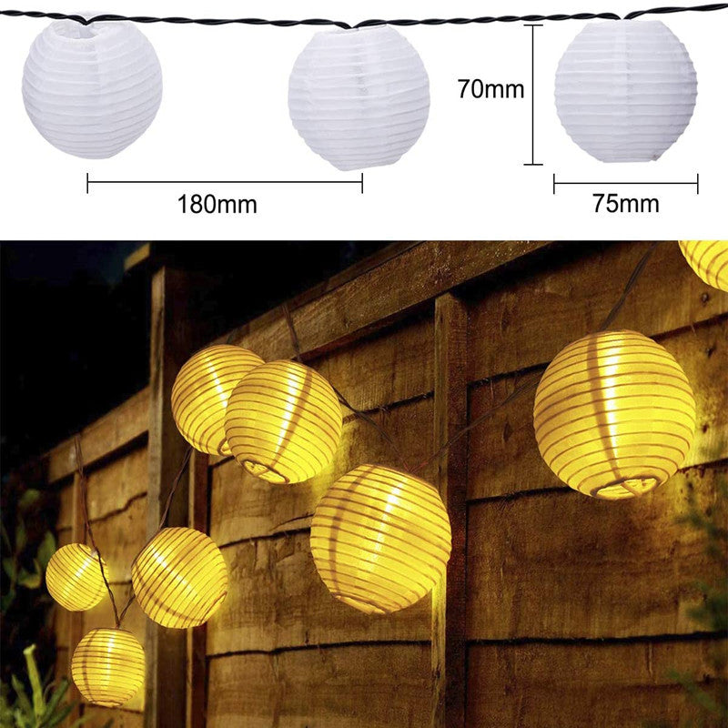 3.5m 10LED String Lights Lantern Solar Lamp Fairy Light Garden Outdoor Decoration for Festival Party