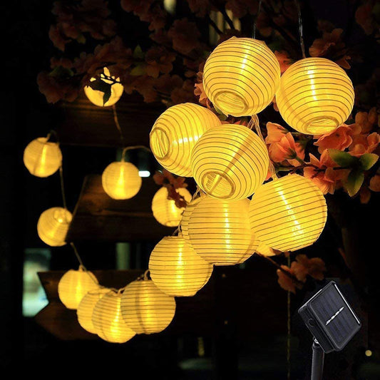 5m 20LED Solar Lantern Lamp IP65 Waterproof Decorative Hanging Light Strip for Outdoor Yard Festival