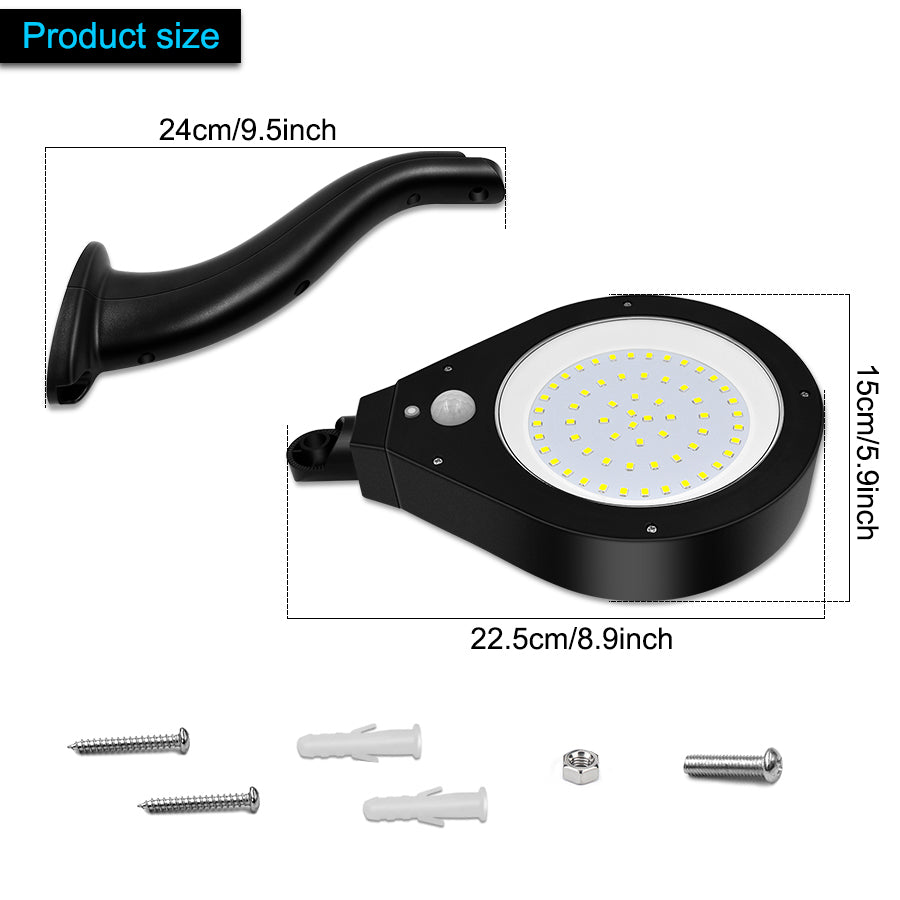 61-LED Outdoor Solar Sensor Wall Lamp Shower Design Waterproof Garden Yard Street Light