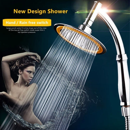 6'' Handheld Shower Head High Pressure Angle Adjustable Enjoy Luxurious Rain Showerhead