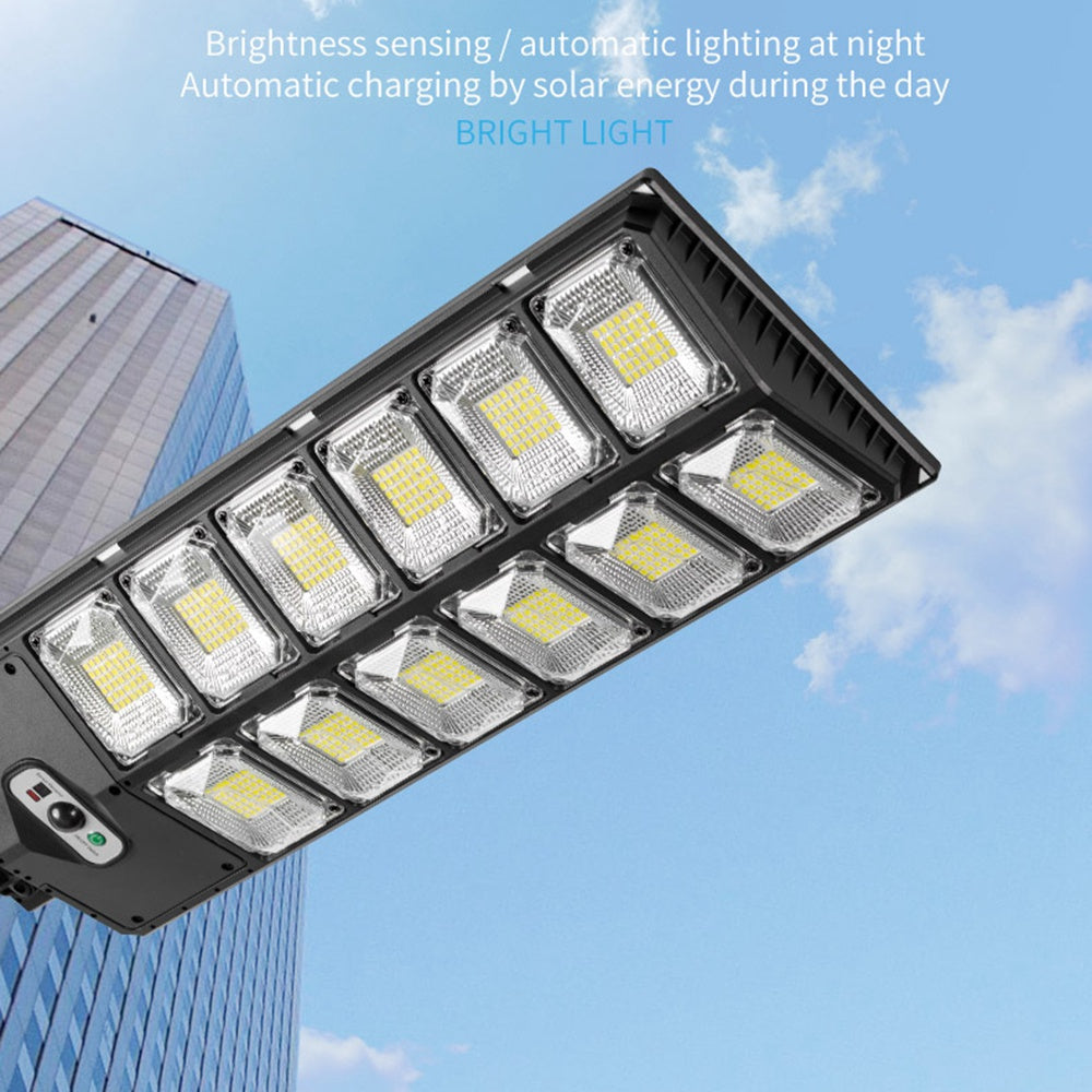 W789A-6 LED Solar Motion Sensor Lights Outdoor Street Lights with Multi-Angle Adjustable / 3 Lighting Modes IP65 Waterproof Security Flood Light for Front Door Yard Garage