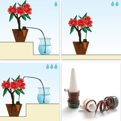 880112 4Pcs Ceramic Self-Watering Dripper Flower Pot Root Deep Drip Irrigation Tool Bonsai Plants Automatic Watering Device