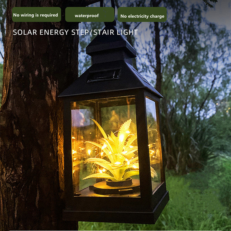 Solar 20 LED Light Outdoor Plant Wind Lamp Lantern Outdoor Yard Path Lawn Hanging Night Lamps