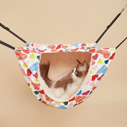 TG210700229 Cat Cage Hammock Hanging Soft Dual-layer Pet Bed Pet Hammock for Kitten Ferret Puppy Cat and Small Pet