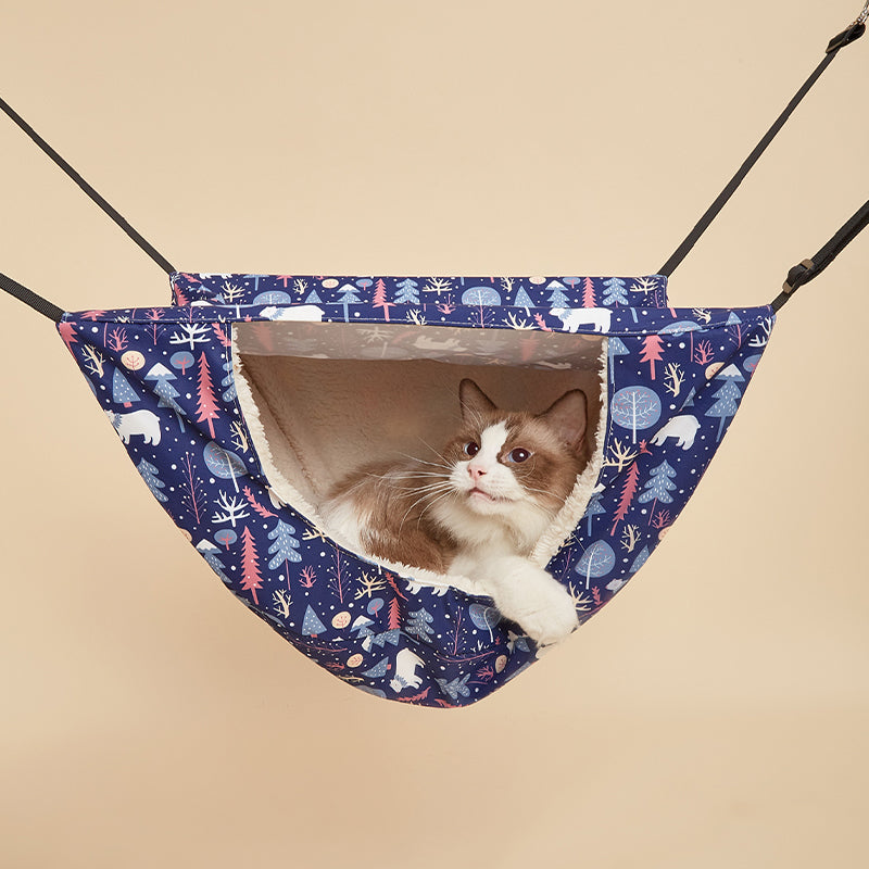 TG210700229 Cat Cage Hammock Hanging Soft Dual-layer Pet Bed Pet Hammock for Kitten Ferret Puppy Cat and Small Pet