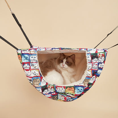 TG210700229 Cat Cage Hammock Hanging Soft Dual-layer Pet Bed Pet Hammock for Kitten Ferret Puppy Cat and Small Pet