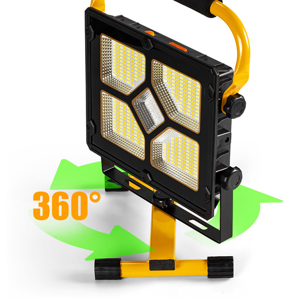 W877-3 Multifunctional 3600mAh Solar LED Light High Power Solar Light Power Bank Portable Searchlight Waterproof Emergency Light Support 360-Degree Rotating 180-Degree Adjustable