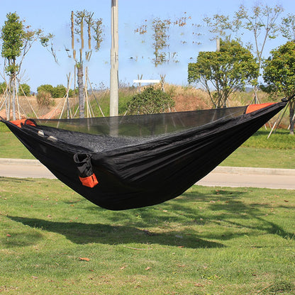 YELANGEZU WZ-112 280x140cm Single / Double Person Outdoor Hammock Ultra-light Camping Hanging Swing Bed with Zipper Mosquito Net